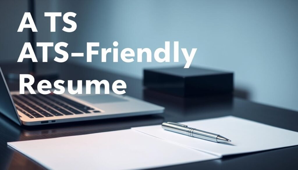 A clean, minimalist workspace with a sleek, silver laptop, crisp white paper documents, and a stylish pen neatly arranged on a dark wooden desk. The background is slightly blurred, creating a sense of depth and focus on the foreground elements. Soft, diffused lighting casts a gentle glow, highlighting the simplicity and professionalism of the scene. The overall atmosphere conveys a sense of organization, efficiency, and attention to detail - key attributes of an ATS-friendly resume. A clean, minimalist workspace with a sleek, silver laptop, crisp white paper documents, and a stylish pen neatly arranged on a dark wooden desk. The background is slightly blurred, creating a sense of depth and focus on the foreground elements. Soft, diffused lighting casts a gentle glow, highlighting the simplicity and professionalism of the scene. The overall atmosphere conveys a sense of organization, efficiency, and attention to detail - key attributes of an ATS-friendly resume.