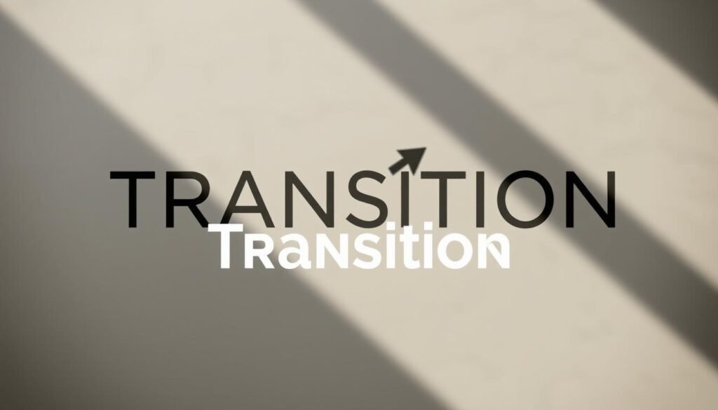 A professional, tasteful transition statement rendered in a striking, contemporary style. The foreground features a clean, minimalist typography treatment in a neutral color palette, with a subtly textured background that evokes a sense of transformation and change. The middle ground showcases a dynamic graphical element, perhaps a stylized arrow or abstract shape, conveying the idea of movement and progress. The background is softly blurred, creating depth and focus on the central composition. The lighting is natural and directional, casting gentle shadows to add depth and dimensionality. The overall mood is one of sophistication, confidence and forward momentum. A professional, tasteful transition statement rendered in a striking, contemporary style. The foreground features a clean, minimalist typography treatment in a neutral color palette, with a subtly textured background that evokes a sense of transformation and change. The middle ground showcases a dynamic graphical element, perhaps a stylized arrow or abstract shape, conveying the idea of movement and progress. The background is softly blurred, creating depth and focus on the central composition. The lighting is natural and directional, casting gentle shadows to add depth and dimensionality. The overall mood is one of sophistication, confidence and forward momentum.