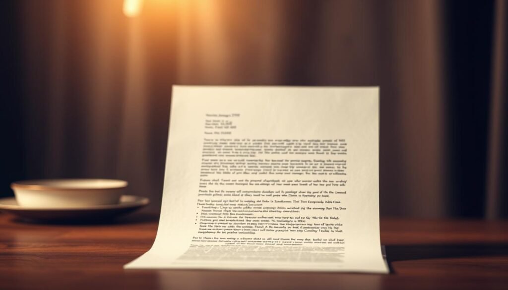 A striking, professional-looking composition depicting the importance of a coverage letter without experience. The foreground features a clean, minimalist design with a central document or letter, surrounded by a soft, blurred background. The letter is rendered in muted, earthy tones, conveying a sense of authenticity and professionalism. Subtle lighting from the top-left casts a gentle, warm glow, highlighting the key elements. The overall mood is one of thoughtfulness, seriousness, and the significance of a well-crafted coverage letter, even for those lacking extensive work history.