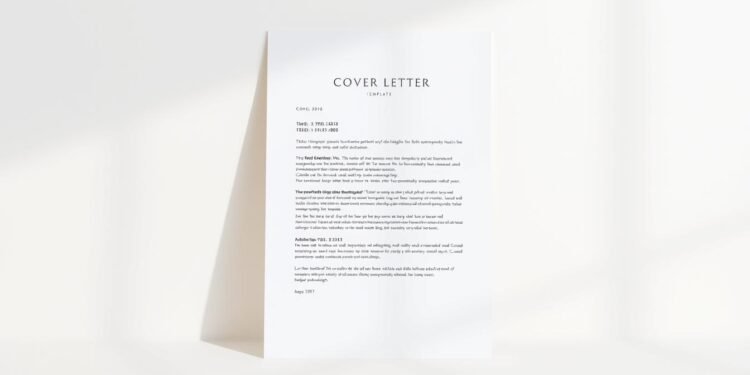 Cover letter template