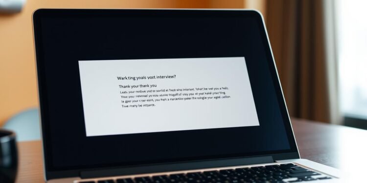 Post-interview thank-you email