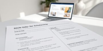 Study plan template for scholarship
