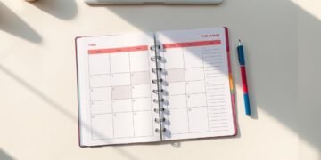 Weekly time-blocking planner