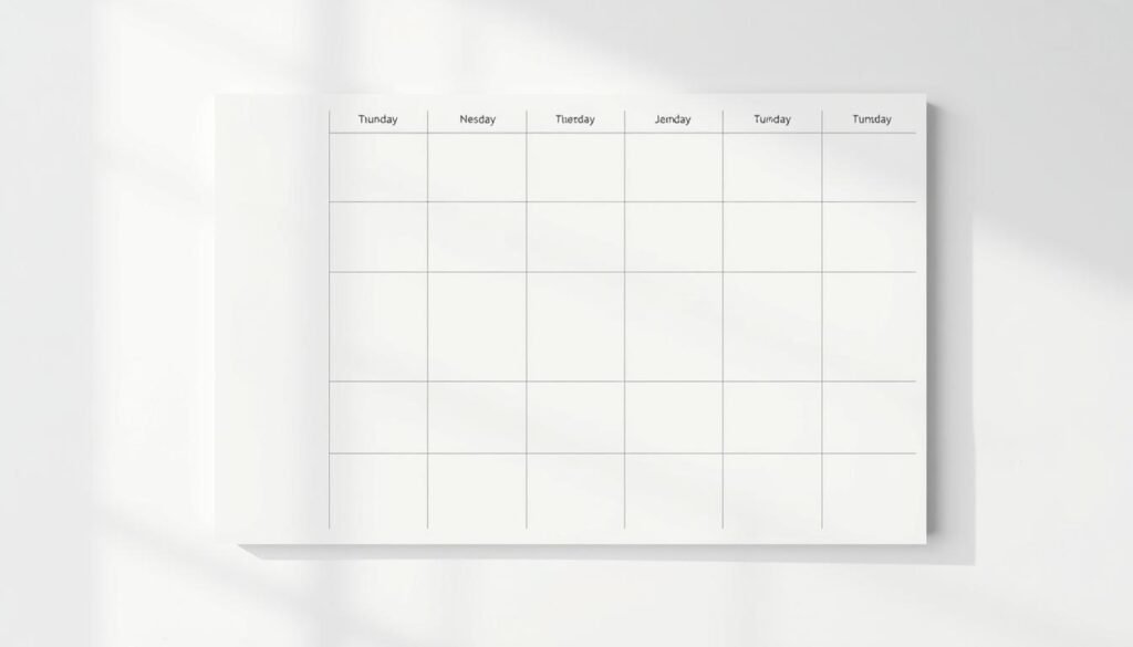 A flexible daily schedule with a minimalist aesthetic, featuring a clean grid layout on a light background. The schedule is presented in a modern, digital style with subtle shading and soft lines, conveying a sense of structure and organization. The overall mood is calm and focused, reflecting the need for a balanced approach to time management. The layout allows for easy customization and adaptability, with space for tasks, appointments, and personal notes. The image should inspire a sense of productivity and a clear vision for managing one's daily routine effectively. A flexible daily schedule with a minimalist aesthetic, featuring a clean grid layout on a light background. The schedule is presented in a modern, digital style with subtle shading and soft lines, conveying a sense of structure and organization. The overall mood is calm and focused, reflecting the need for a balanced approach to time management. The layout allows for easy customization and adaptability, with space for tasks, appointments, and personal notes. The image should inspire a sense of productivity and a clear vision for managing one's daily routine effectively.